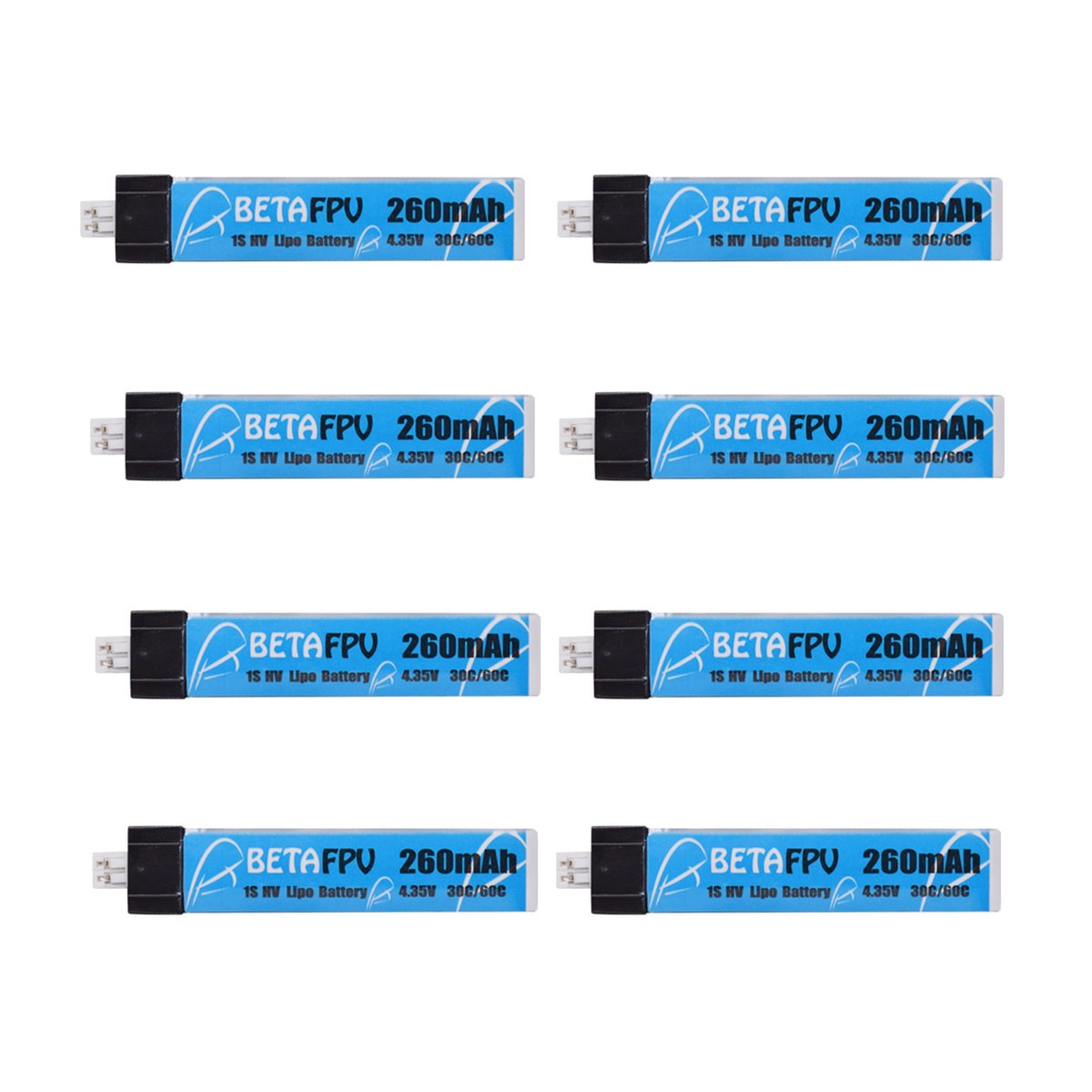 BETAFPV 260mAh 1S Lipo HV Battery (8PCS)