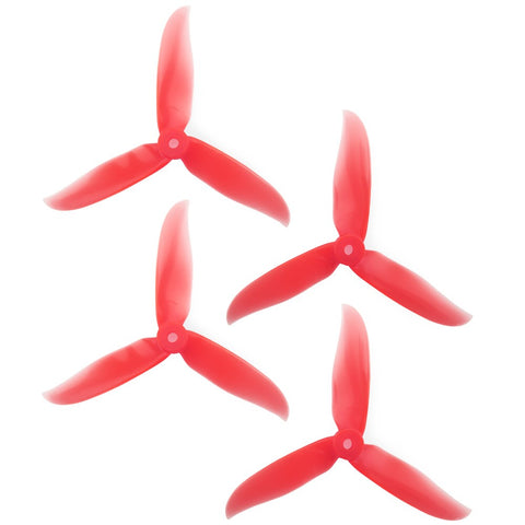 DAL 5x4.6 - 3 Blade, Crystal Red Cyclone Propeller - T5046C (Set of 4)